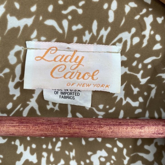 Vintage Lady Carol NY Boho Kimono Cardigan Mixed Print Shoulder Pads Womens 10 - Picture 5 of 6